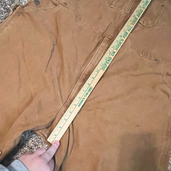 Carhartt dark khaki bib overalls - Picture 7 of 8